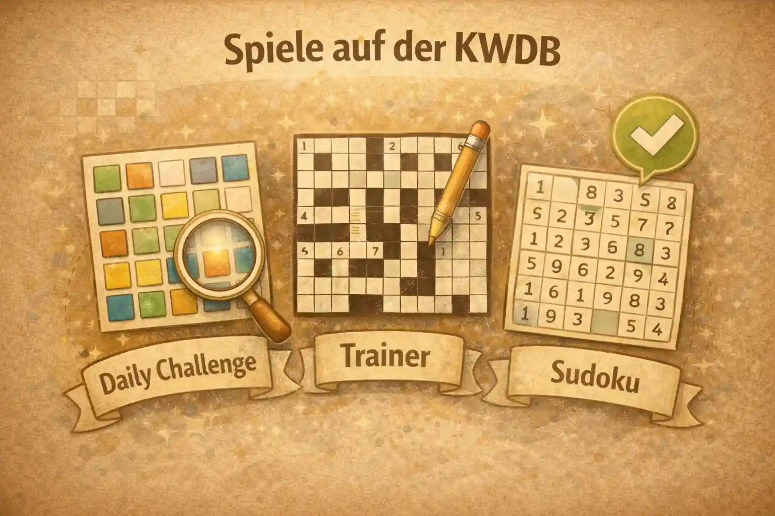 Jetzt neu - Der Spiele-Bereich auf der KWDB